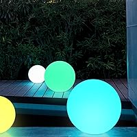 Vista 4 de Luz LED de globo de 16 pulgadas, luz de bola brillante recargable con control remoto, regulable RGB que cambia de color para niños y adultos, bola