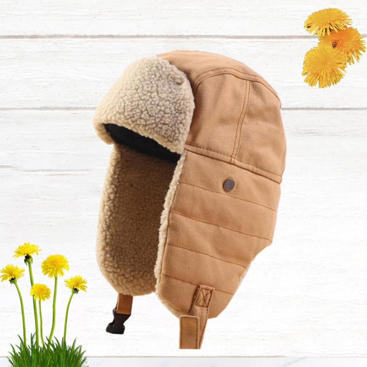 Unisex Winter Earflap Cap Adjustable Cotton for Skiing Snowboarding