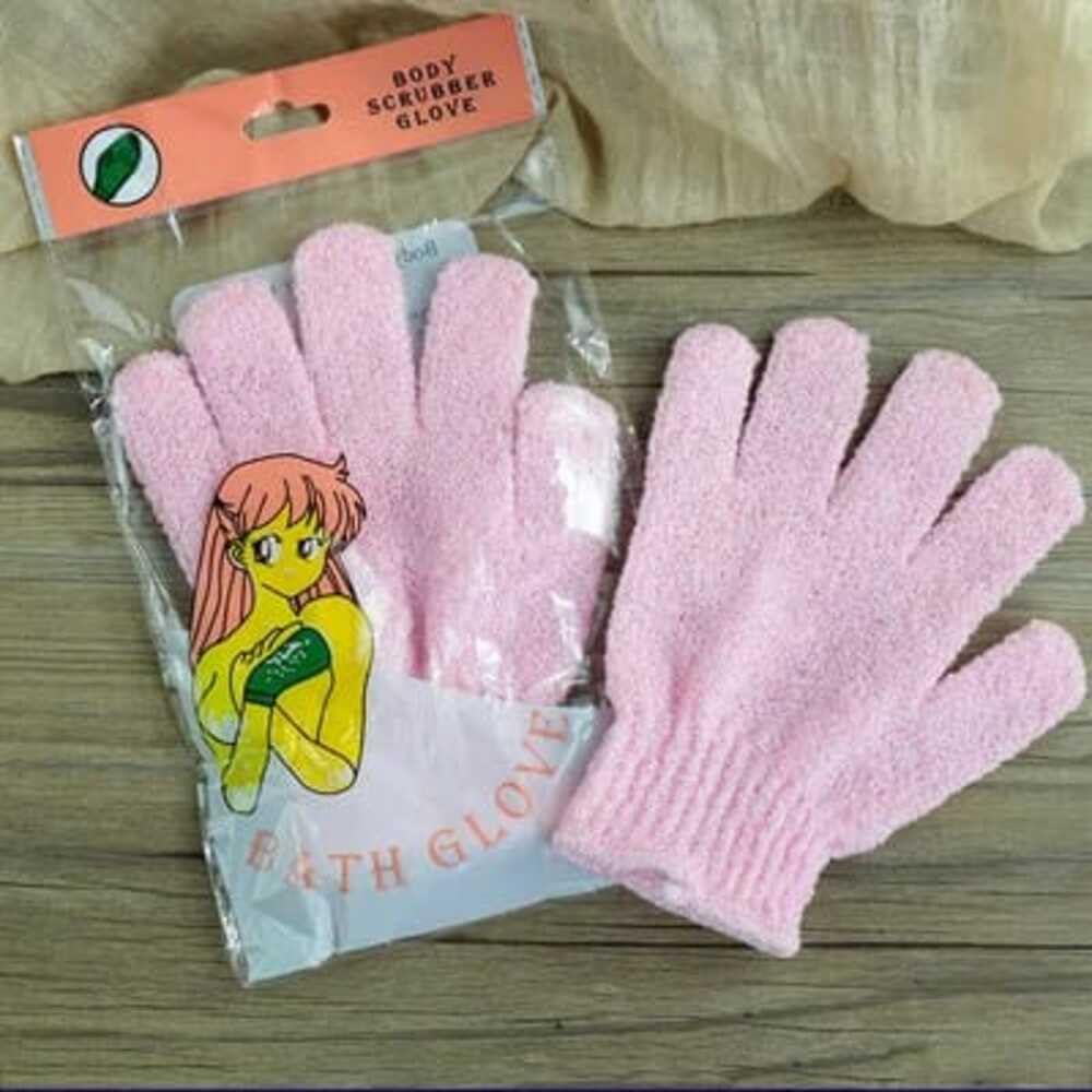 ENLIWISH Exfoliating gloves - Body Scrubber for Bathing - Wash Mitts Skin Massage Sponge Towel Deep Cleansing Exfoliating Gloves for Dead Skin Luxury Spa, Massage, Loofah (1 Pair Pink)-image-13
