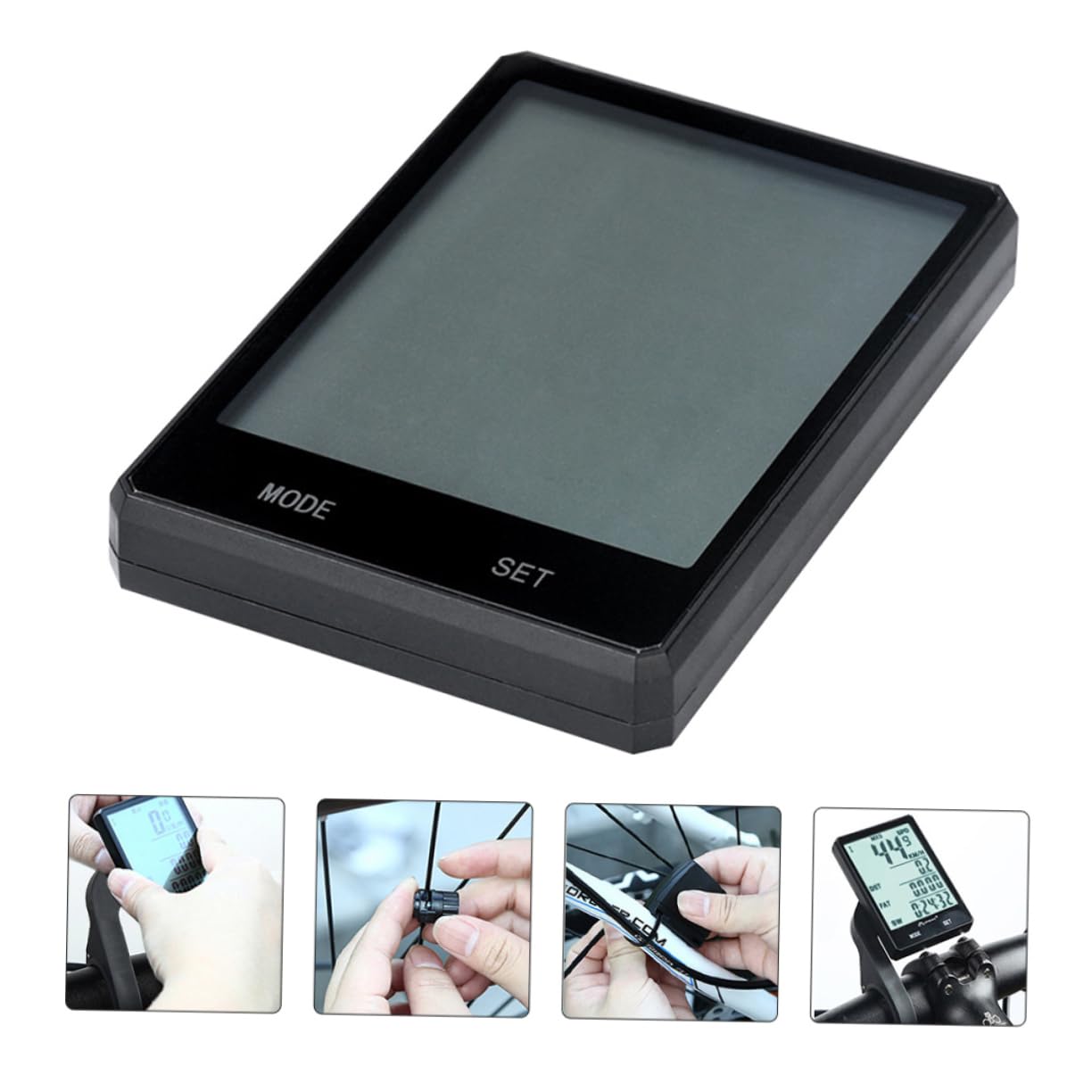 VANZACK Cuentakilómetros Inalámbrico Bicicleta de Resistente Pantalla Retroiluminada Monitor de Rendimiento de Color Negro