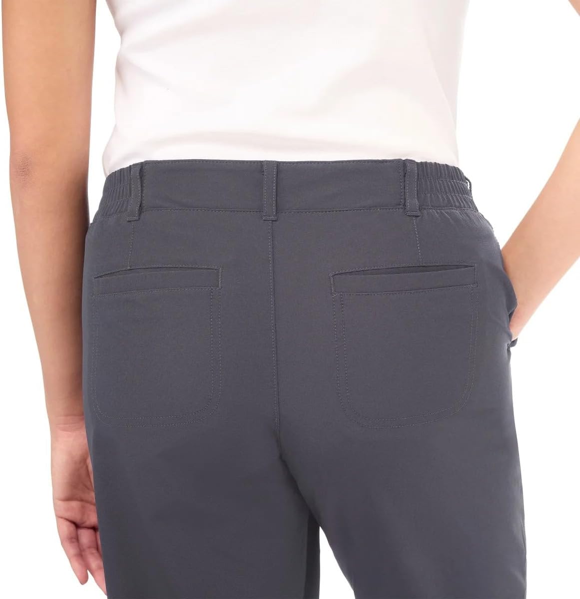Kirkland Signature Women's Travel Pant - Utility Pocket - Elastic Waistband