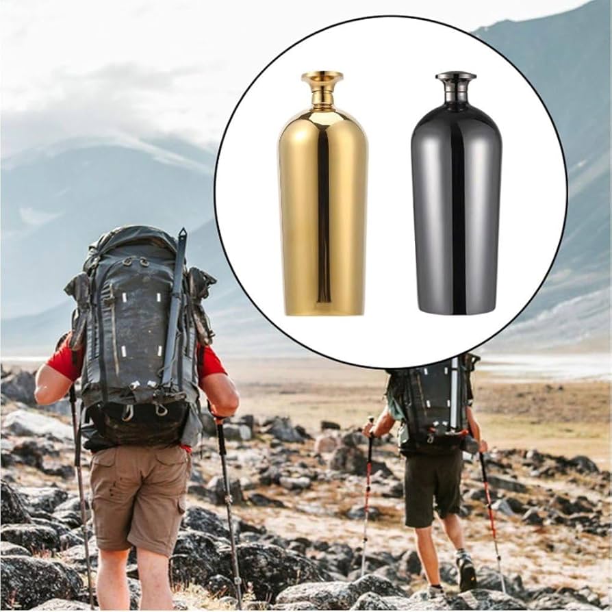 Amazon.co.jp: 酒筒 スキットル ステンレス製 500ml ウイスキー