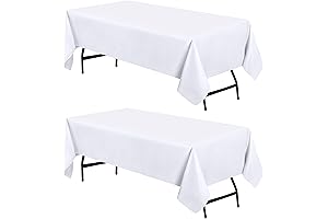 Utopia Kitchen Large Rectangular Tablecloth (60x102 Inches, White)