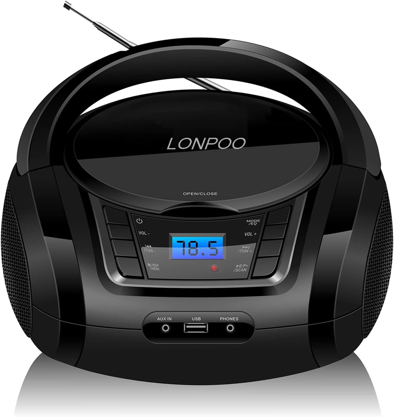iLive Boombox Bluetooth Speaker with CD Player and FM Radio