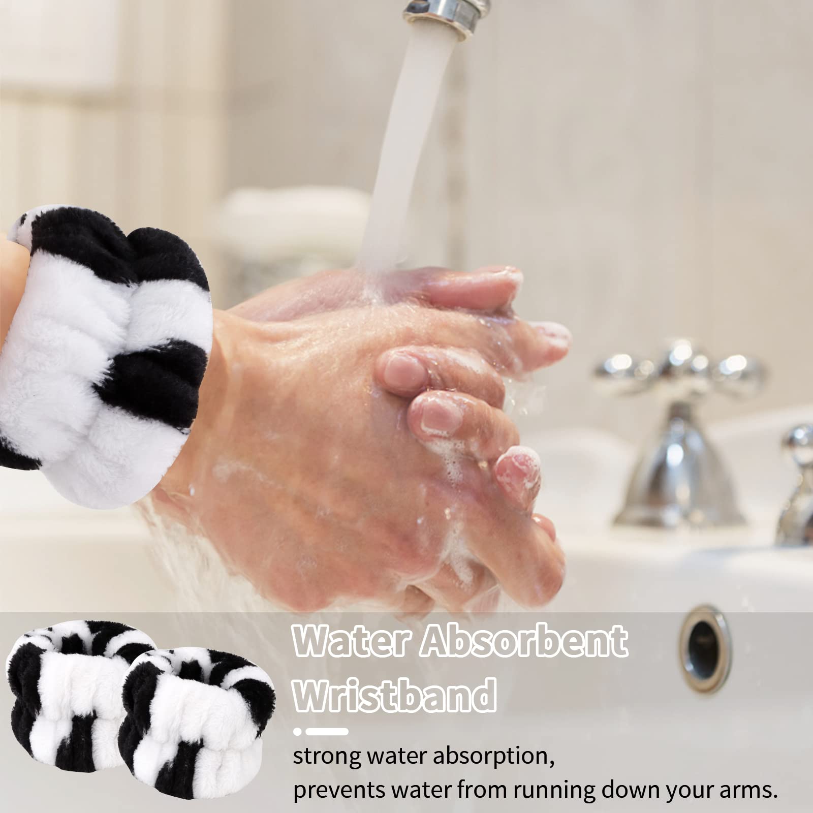 Amazon.com : WHAVEL 6 Pairs Absorbent Spa Wristbands, Wrist  display picture 2