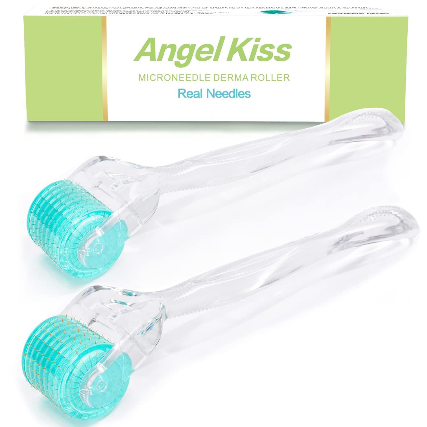 Angel Kiss Derma Roller REAL NEEDLES - 192 Microneedling Beginner Stainless Steel Needle Advanced 5 Titanium Needle Combination