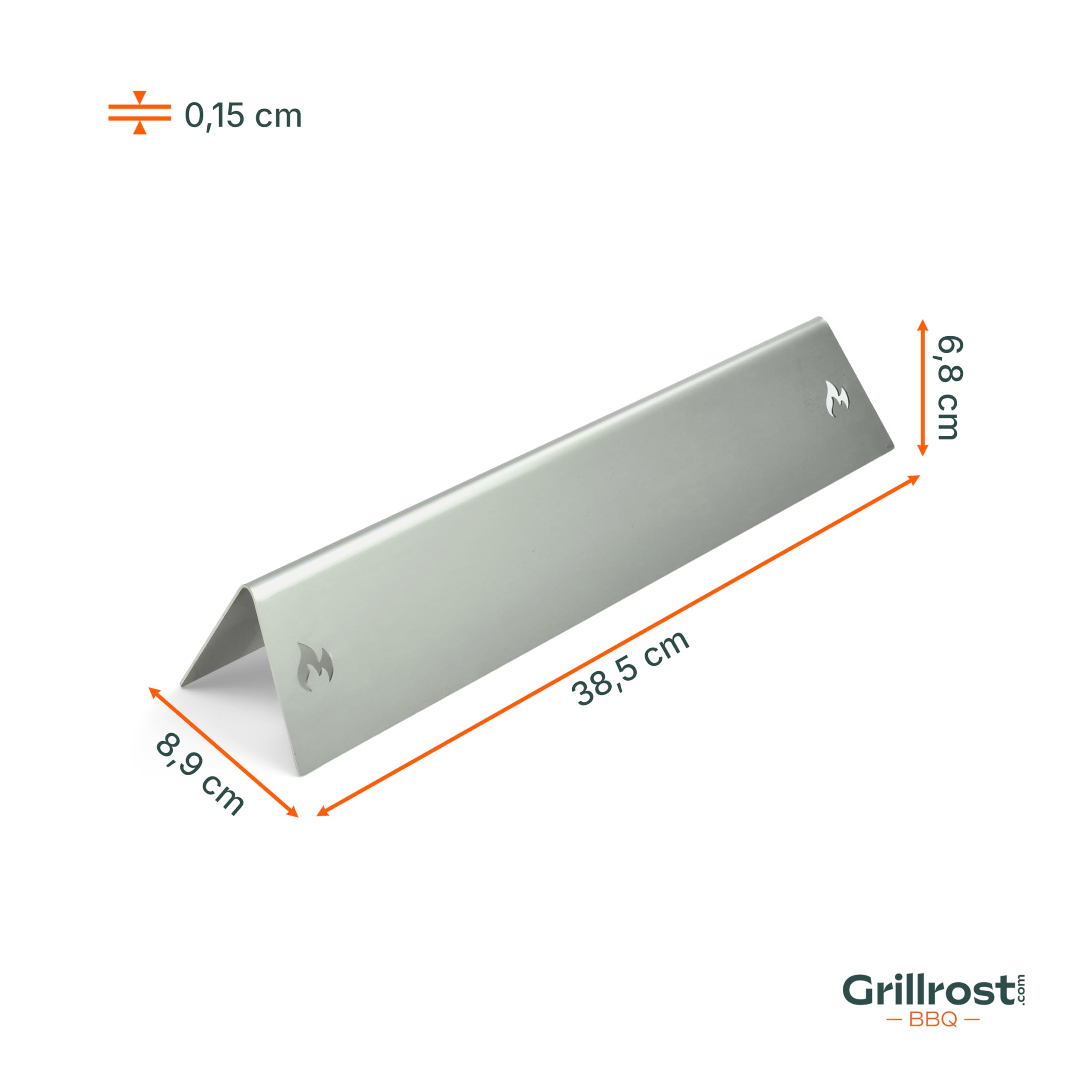 Weber Grillrost.com Binari di aromatizzazione in Acciaio Inox Coperchio del bruciatore Serie Spirit 200