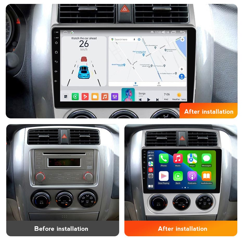Carplay y Android Auto inalámbrico en este autorradio Android 15 de 9" para Liana 2