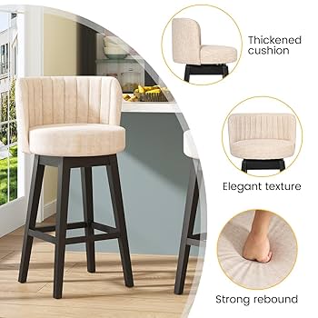 Amazon.com: COCO DESIGN Swivel Bar Stools Set of 2, 30