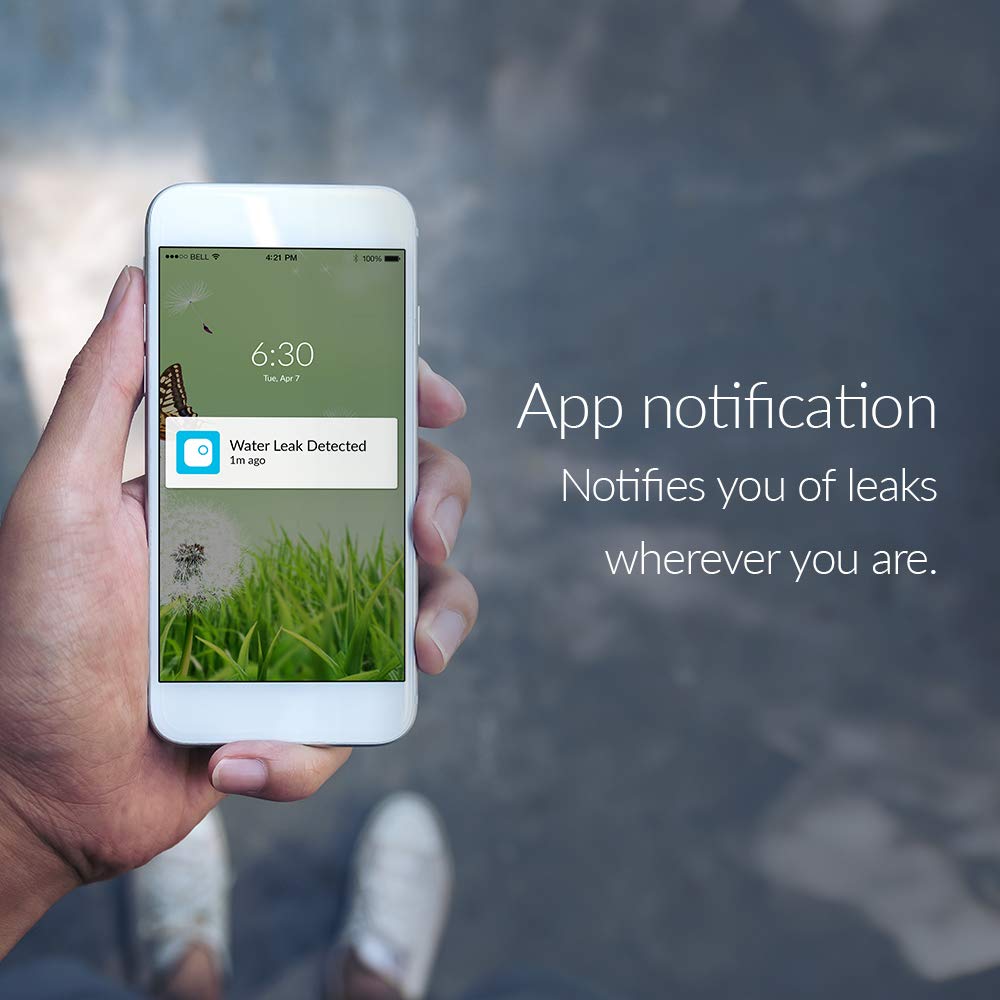 DLink WiFi Water Leak Sensor and Alarm, App Notifications, Battery