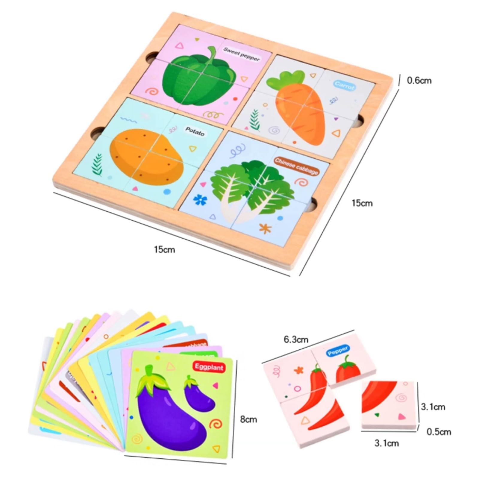Ensemble Puzzle Bois Montessori