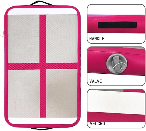 Miniatura 2 de Colchoneta inflable para gimnasia con bomba de aire eléctrica para animadorespráctica de gimnasiaplayaparqueuso doméstico de 10131620 pies.