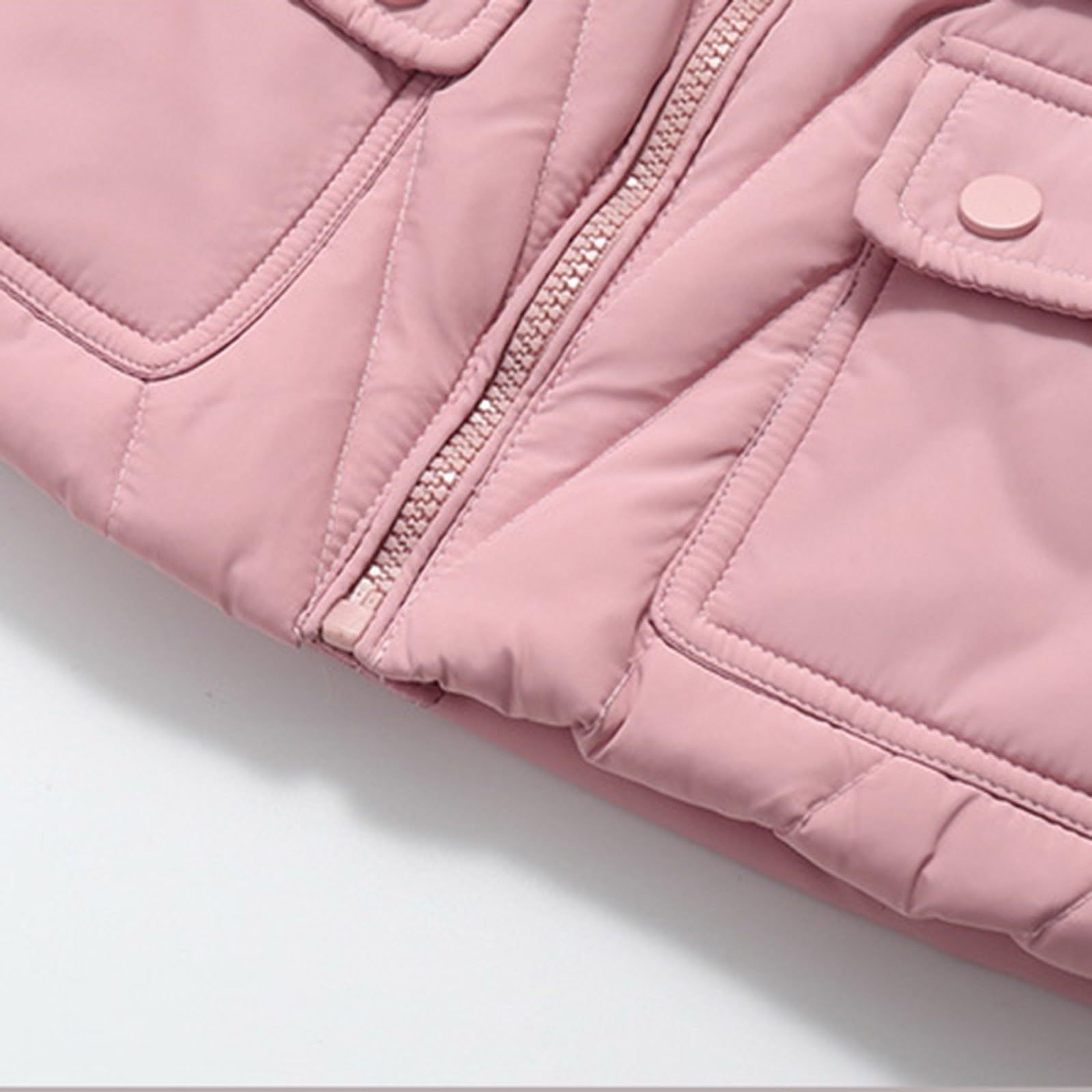 Traje de esquí para niños con Waistc 2 piezas, chaqueta de invierno gruesa y pantalones para invierno y nieve, chaqueta con capucha resistente al viento con bolsillos, juego de invierno para 12 meses