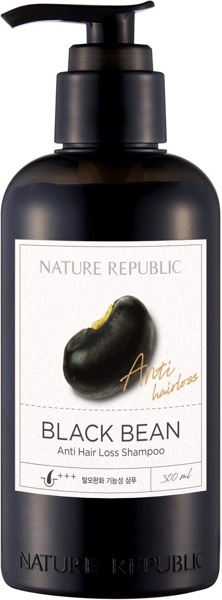 Nature Republic Black Bean Anti Hair Loss Shampoo - Effective for Thinning Hair and Hair, Gloss, Nourish, Hydration, Shine 300ml /10.14 Oz
