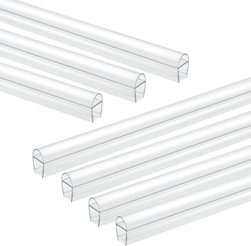 7 PCS Shower Door Seal for 3/8 Glass, 16.9 Inch Shower Door Seal Strip, Frameless Glass Shower Door Sweep to Stop Shower Leaks