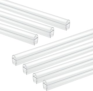 Shower Door Seal 118 Inch(16.9" x 7 PCS) Shower Door Seal Strip for 3/8"(10mm) Glass Door, Frameless Glass Shower Door Sweep to Stop Shower Leaks