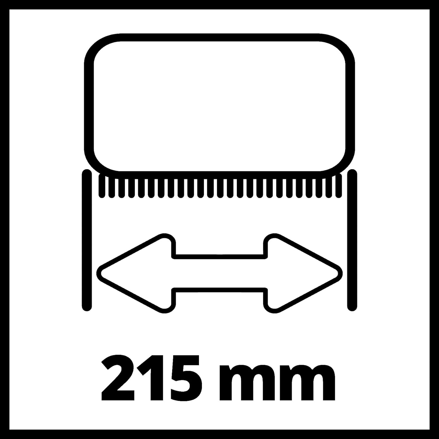 Original Einhell Ultra Stone Side Brushes (Surface Brushes, Suitable for Einhell PICOBELLA Cordless Surface Cleaners, Steel Stone Brushes, Width 215 mm)