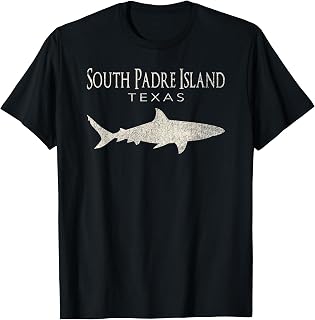 Retro South Padre Island TX Shark T-Shirt T-Shirt
