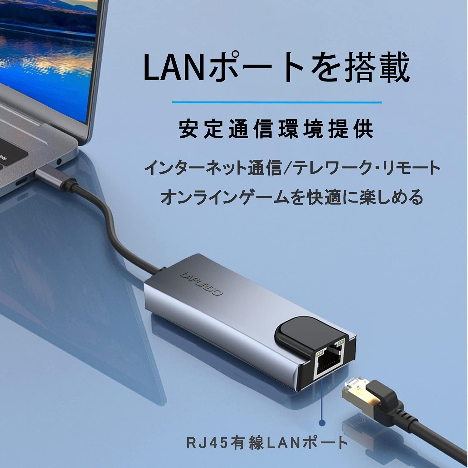 USB C ハブ 8IN1：LANポート、HDMI、USB3.0、USB2.0、SD&TFカードリーダー、87W P 【フレンドリ】