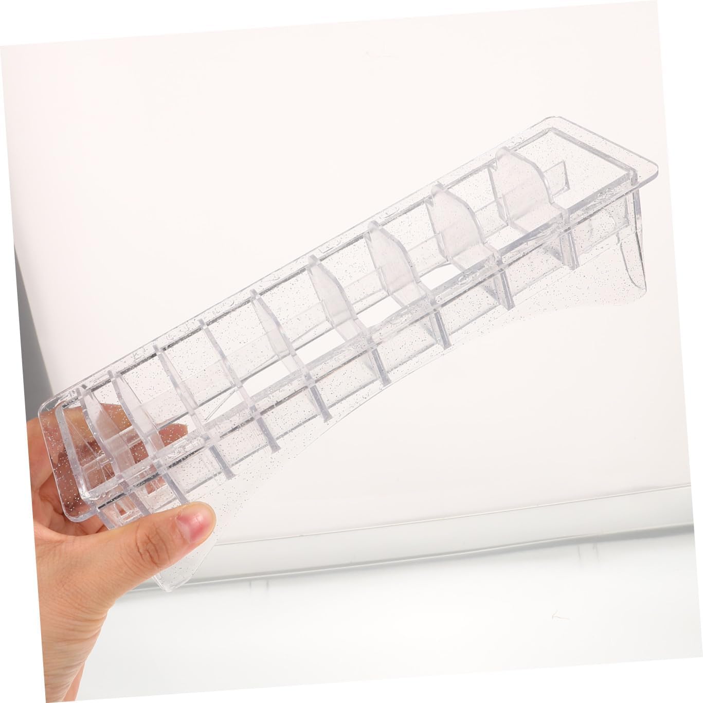 10Grids Hair Clipper Organizer Slot Storage Box for Clipper Guards Positioning Comb Holder Compatible with Various Hair Clippers Convenient Display and Easy Access