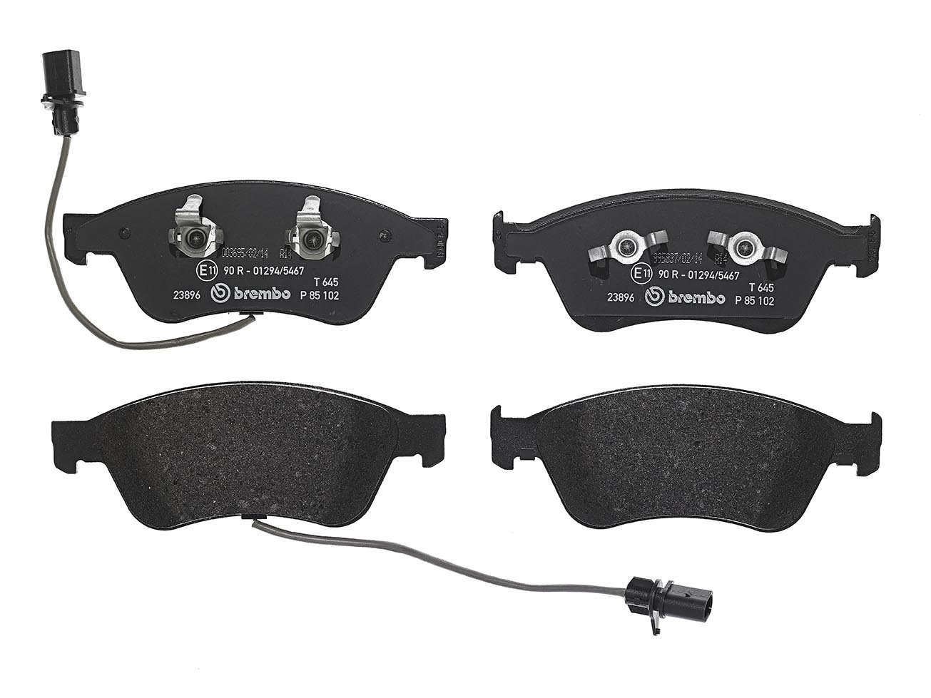 BremboP85102 Front Disc Brake Pad - Set of 4
