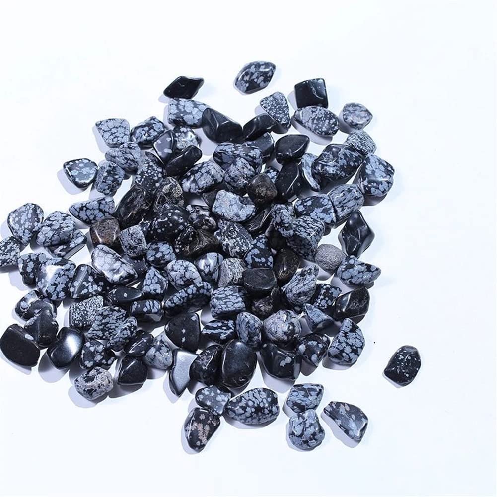 Natürlicher Kristall, 12–17 mm, natürliche Blume, Obsidian, Quarz, Kies, schwarzer Trommelstein Voller Textur