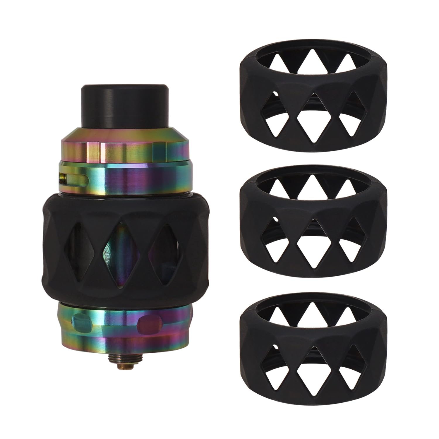 YiTenn Protective Silicone Case Cover Pack of 3 for Tank geekvape Zeus Sub  ohm/Z Mesh RTA/ TFV12 prince,TFV16/18, uwell crown 4/5 (Black) : Amazon.ie:  Electronics