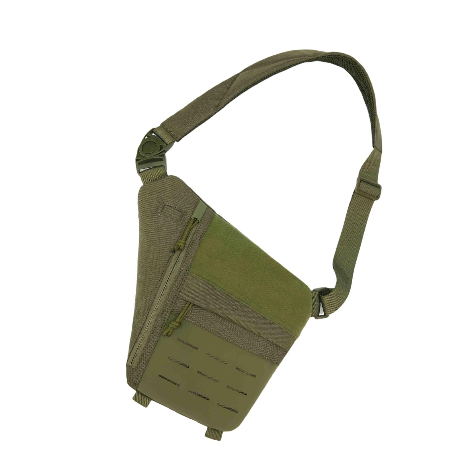 Marsupio antifurto per esterni, regolabile, multifunzionale, impermeabile e resistente all'usura, in nylon, adatto per portafoglio, telefono, chiavi, viaggi e uso all'aperto, verde militare
