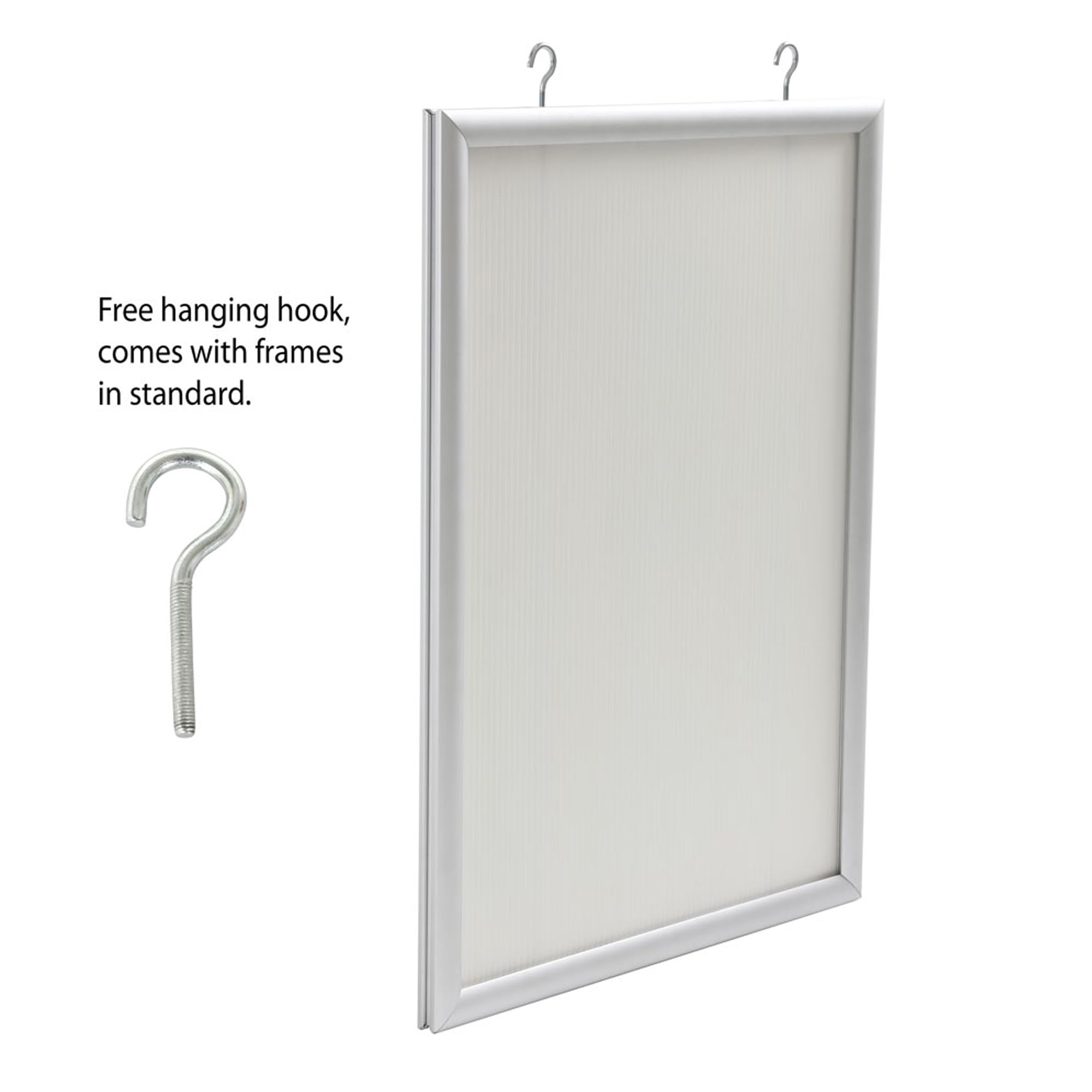 M&T Displays Opti – Marco Para Póster Con Patas De Soporte, 8.5 X 11 Pulgadas, Color Plateado