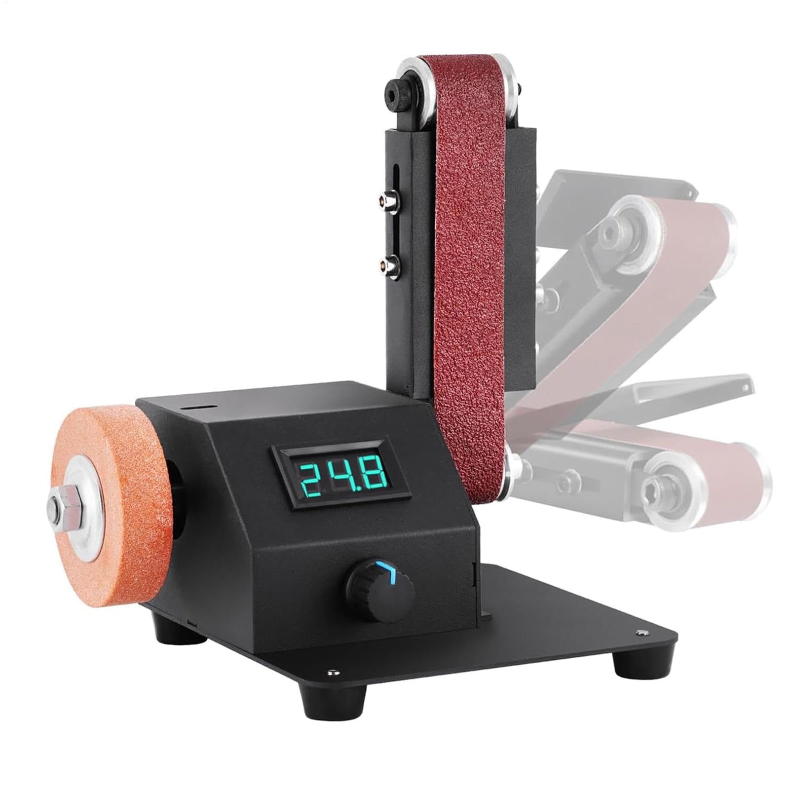 Piccola smerigliatrice da banco, smerigliatrice da banco Levigatrice a | Smericante da banco in miniatura da 350 W professionale, alta precisione con 10 cinture