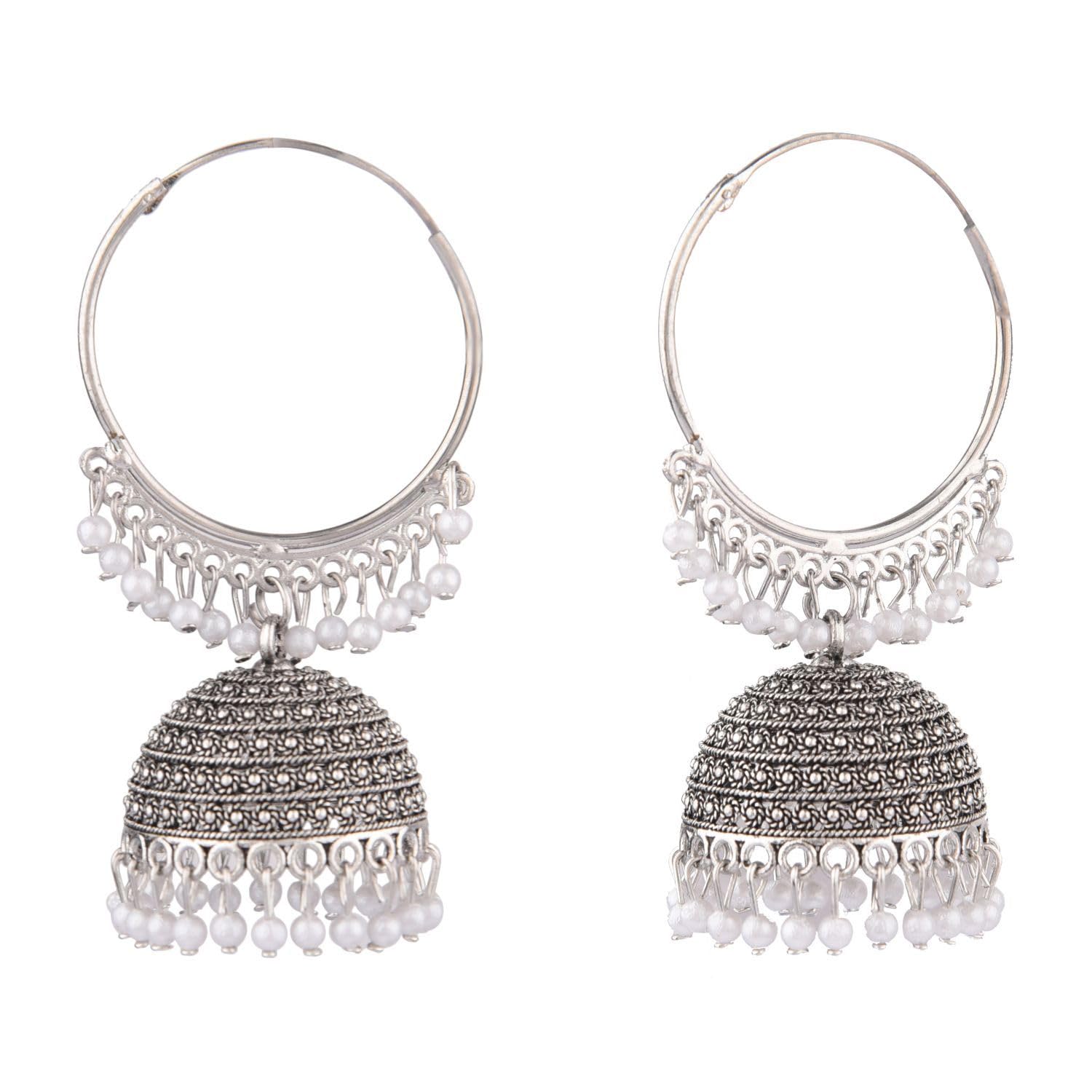 Efulgenz Oxidized Hoop Antique Jhumki Earrings Set for Women (B0CSPCKGM9) Amazon Price History, Amazon Price Tracker