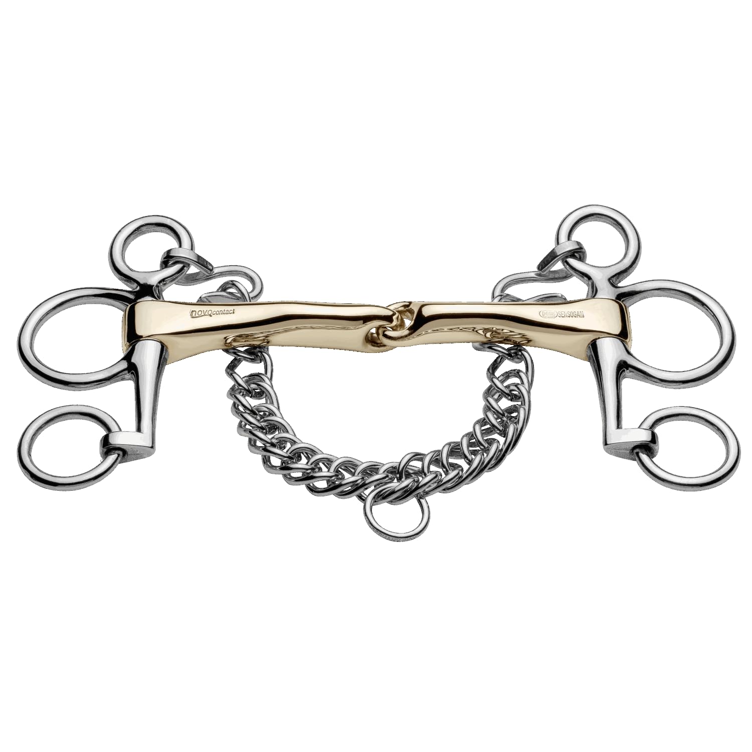 Sprenger novocontact Pelham einfach gebrochen, Sensogan, 125 mm Weite, Pferdegebiss & Training, 16 mm Stärke, Sensogan mit Edelstahlseiten, 10 cm, 4, 5 cm, Reitsport Zubehör