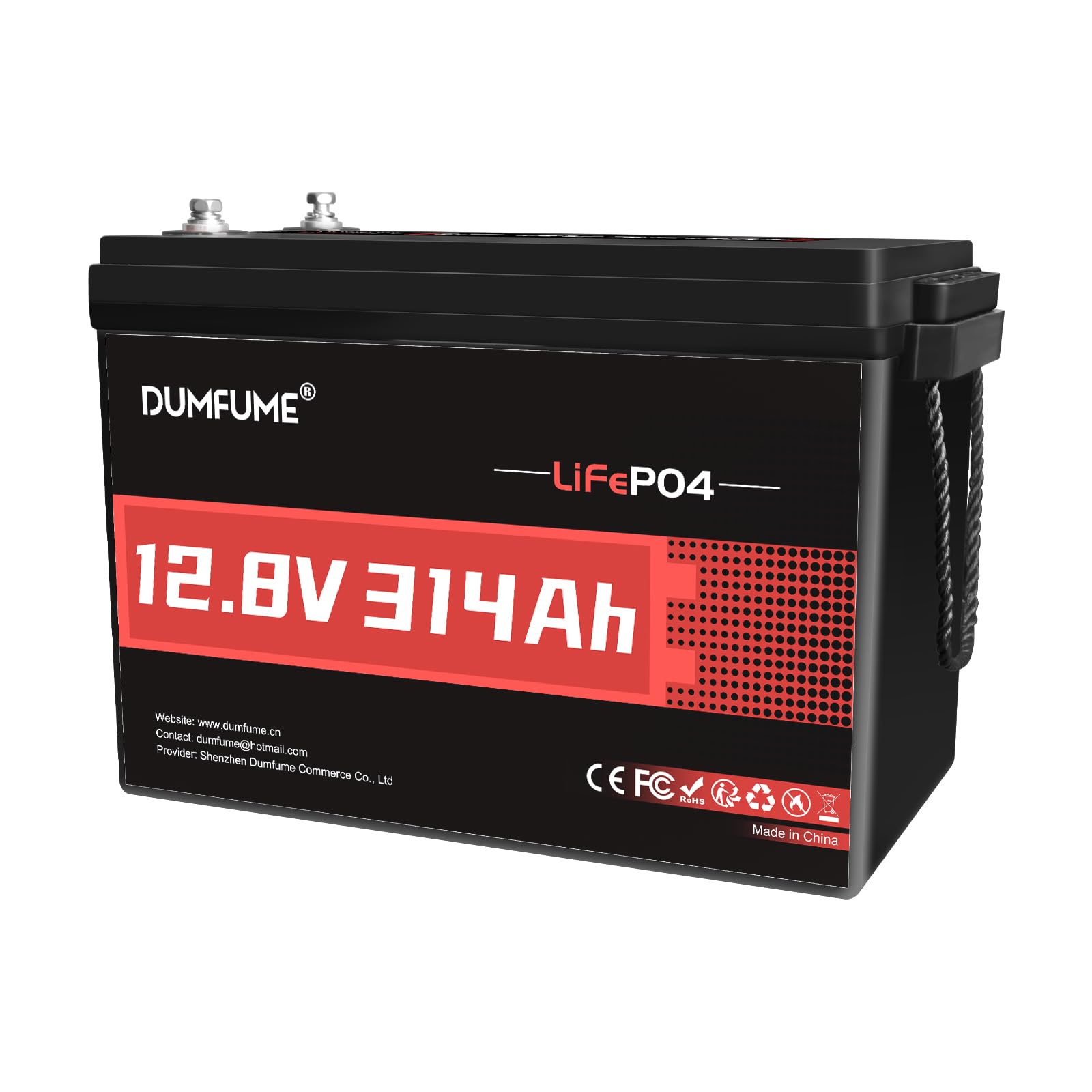 Batterie Lithium 12V 314Ah LiFePO4, Améliorée Batterie 12V 300Ah, 4019Wh BMS 200A, Protection Basse Température pour Stockage Solaire, Camping-Car, Alimentation Secours, Hors-Réseau