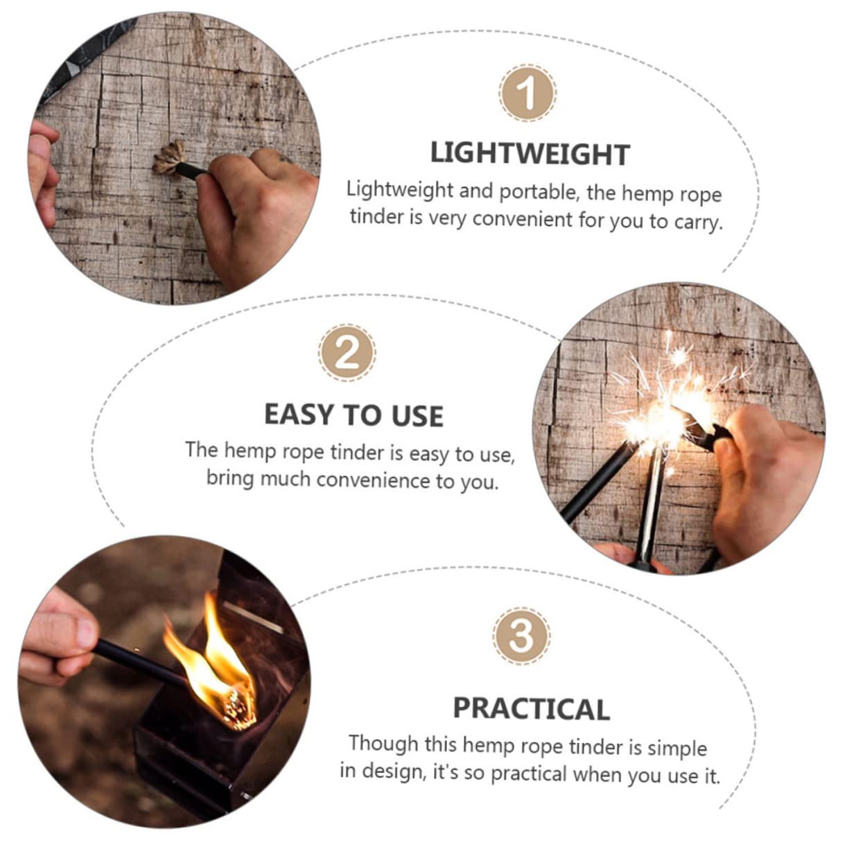 UPKOCH 5 Sätze Bienenwachs Seil Docht Feueranzünder Outdoor Survival Für Camping Feueranzünder Feueranzünder Werkzeug Camping Gesr Camping Werkzeug Camping Beleuchtung Feuer 3 Stück * 5