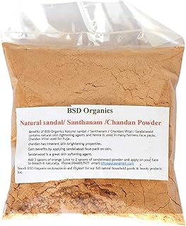BSD Organics Natural sandal/Santhanam/Chandan Powder for Puja, Skin care & more (50 Gram / 1.7 Ounce)