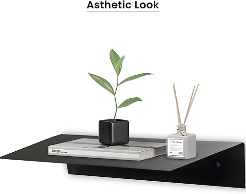 Miniatura 6 de SIMOND STORE Estante flotante para debajo de la TV, soporte flotante de pared para montaje en pared, estante flotante para reproductores de DVD,