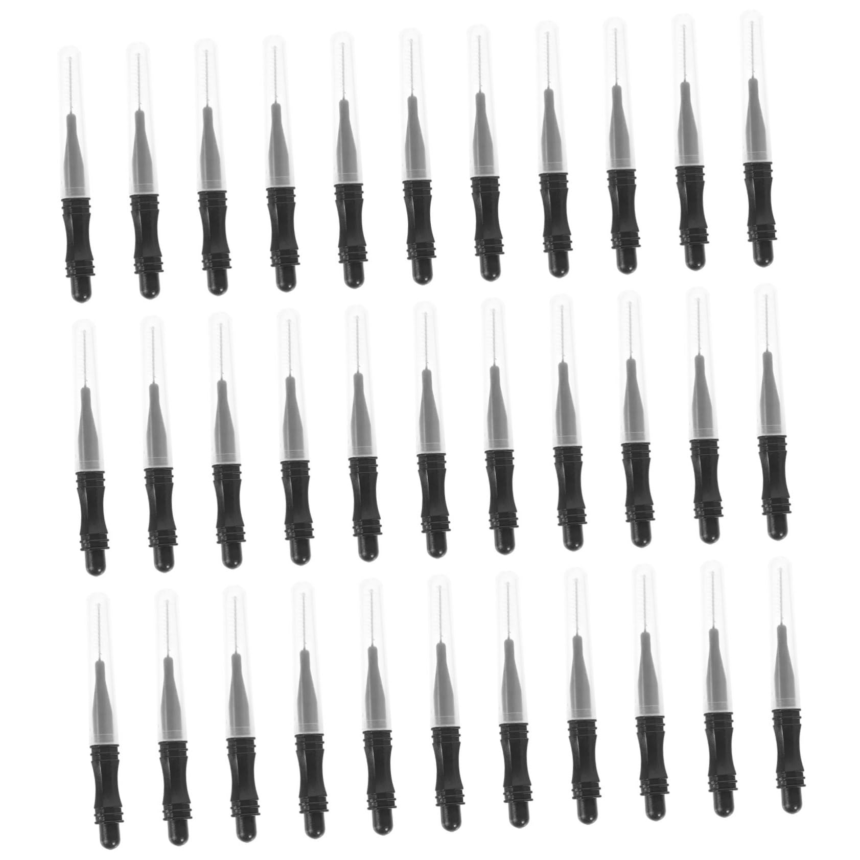 OUNONA 50Pcs Micro Eyebrow Brush with Cap Small Eyebrow Mascara Wands for Precision Application Multi Functional Lash Brushes for Natural Makeup Portable and Skin Friendly