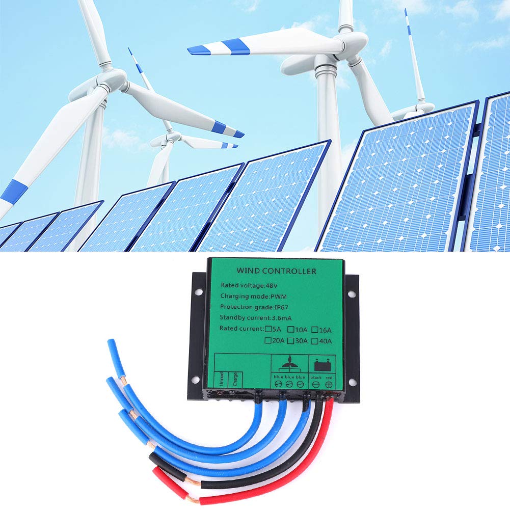 Controller per Generatore Eolico PWM in Lega di Alluminio con Diodo Emettitore di Luce per Barche da Pesca, Lampioni, Casa, Sorveglianza