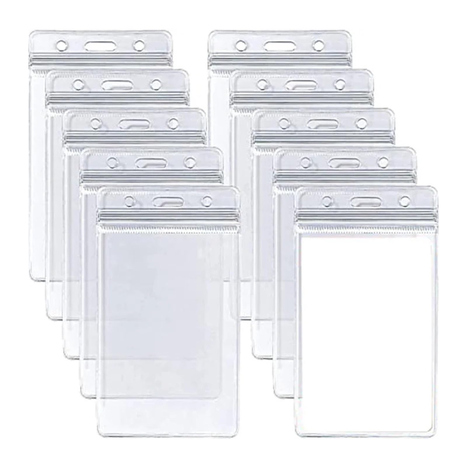 Lot de 15 cordons verticaux pour tour de cou avec porte-cartes en plastique transparent