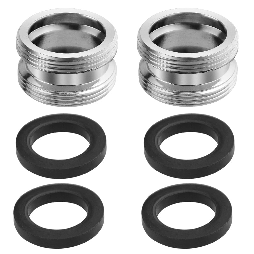 TOVOT 2PCS Faucet Adapters Tap Adapters M22 Faucet Aerators Adapters Kitchen Tap Adapters(Male 22mm to Male 22mm)