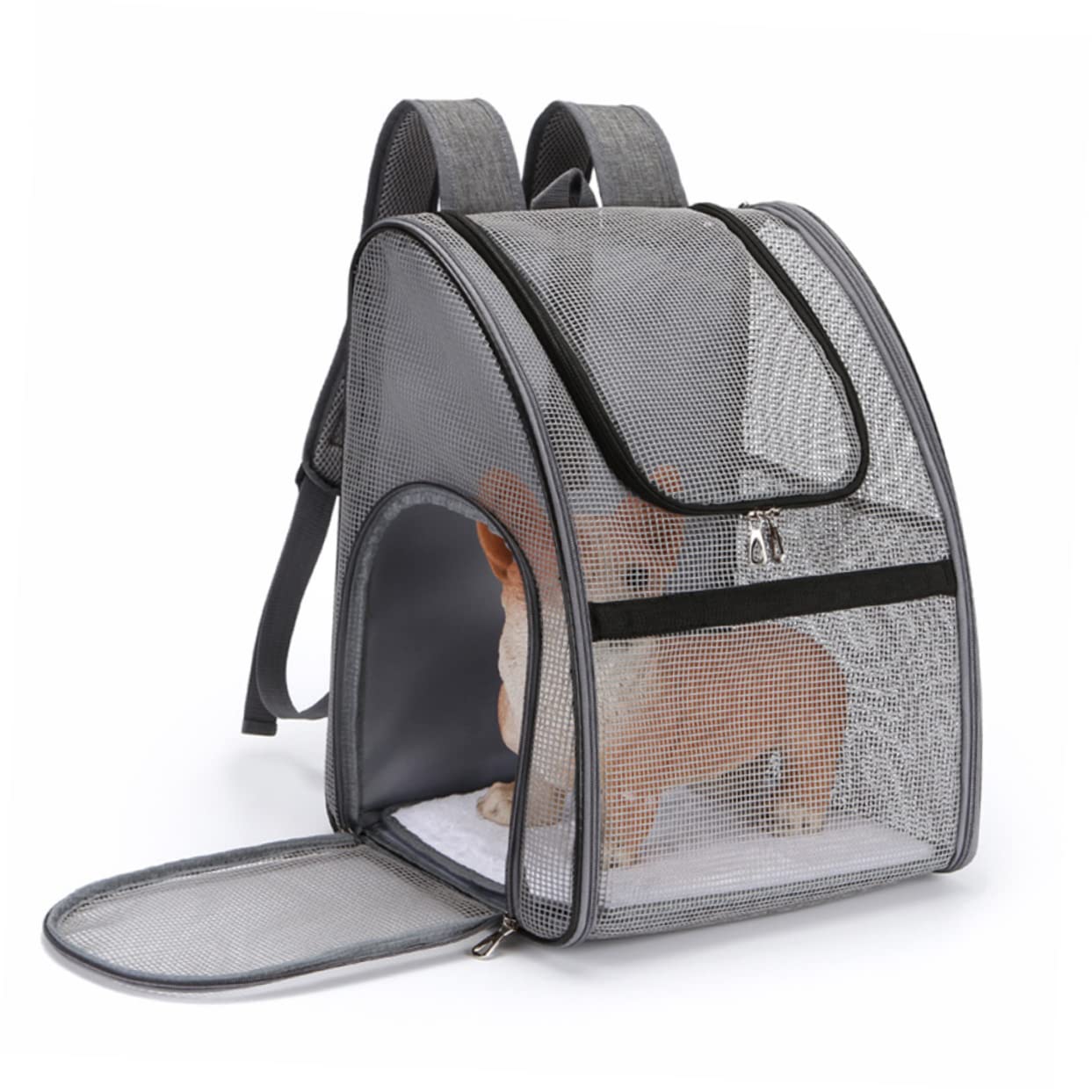 Balacoo 1Pc Breathable Mesh Cat Backpack Portable Knapsack for Cats and Dogs Scratch Resistant and Wear Resistant Lightweight Pet Carrier Up for Travel Black