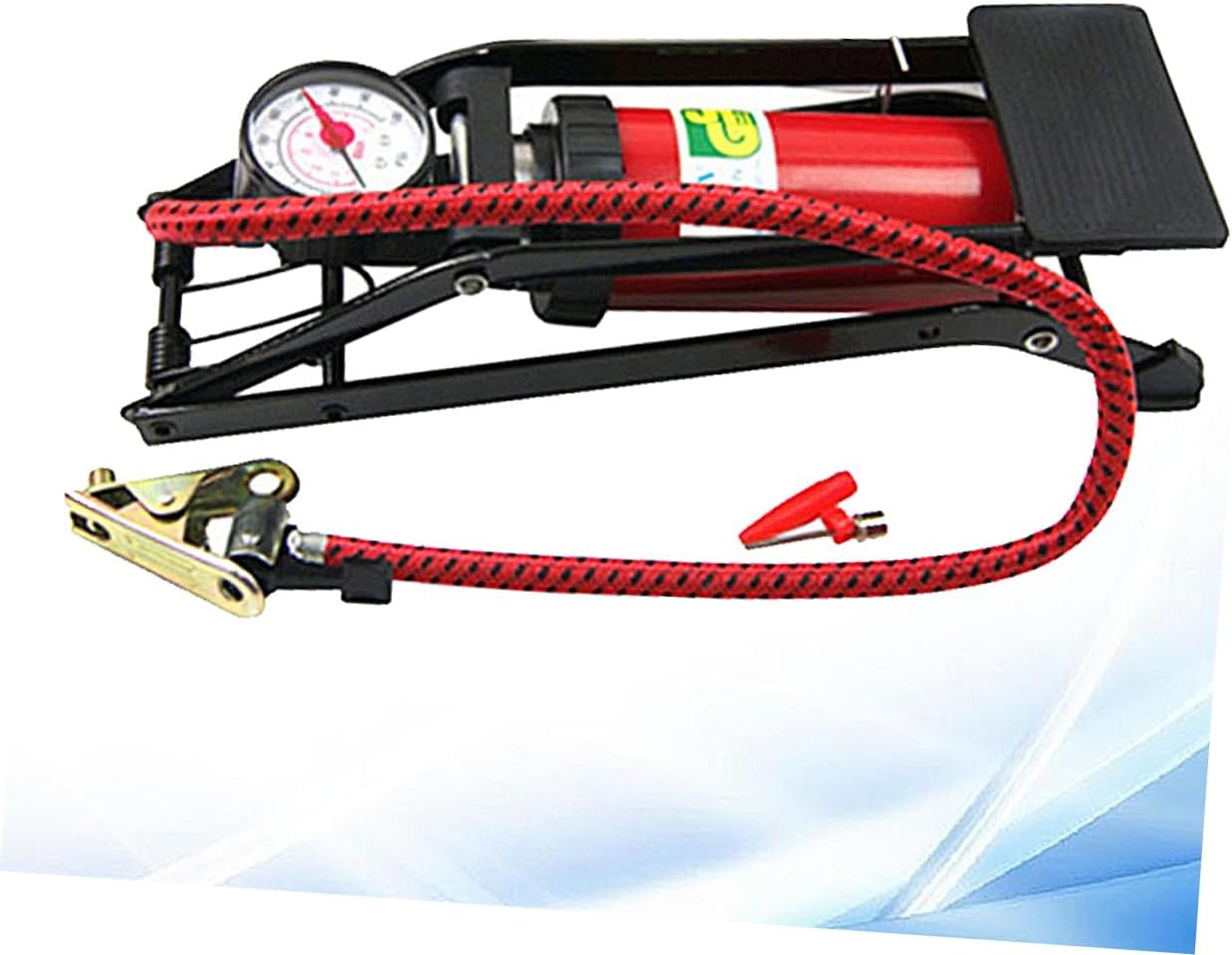 SUPVOX High Pressure Foot Pump for Car Bike Multi Functional Floor Inflator with Pressure Gauge Durable Slip