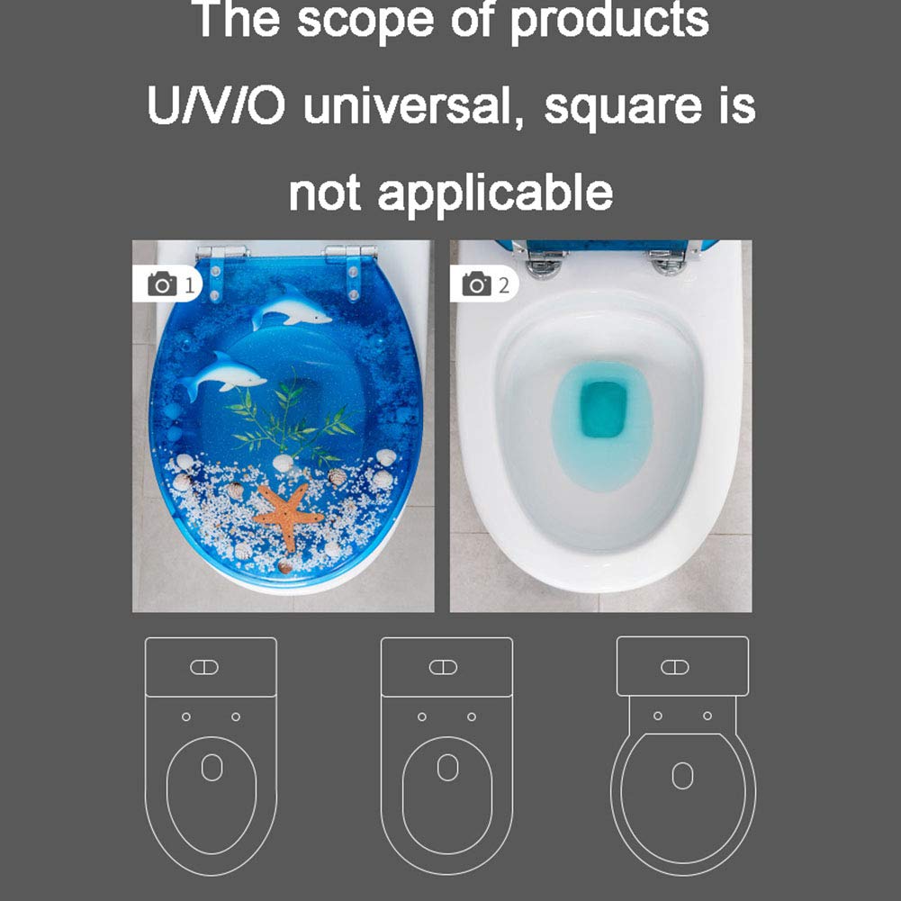 Resina Stampata Sedile WC Sedile del Water Universale A U/V/O Copriwater E Copri Cerniera Morbida A Chiusura Lenta Ecologica E Resistente Facile da Pulire Facile da Installare,G