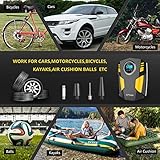 SYTUNG Digital Tyre Inflator, Portable Air Compressor Car Tyre Pump with 3 Nozzle Adaptors and Digital LED Light, 12V Rapid Tyre Inflator Air Compressor for Car Tires and Other Inflatables - Image 7
