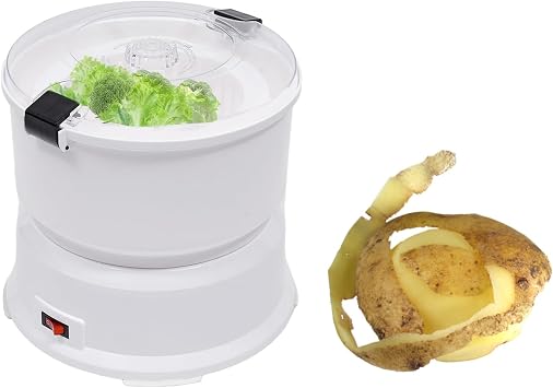 Electric Potato Peeler 85W Commercial Potato Peelers, Stainless Steel Automatic Potato Peeler Machine for Kitchen