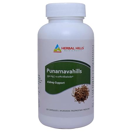 Herbal Hills Punarnava Capsules, Punarnavahills 120 Count Punarnava Urinary Wellness