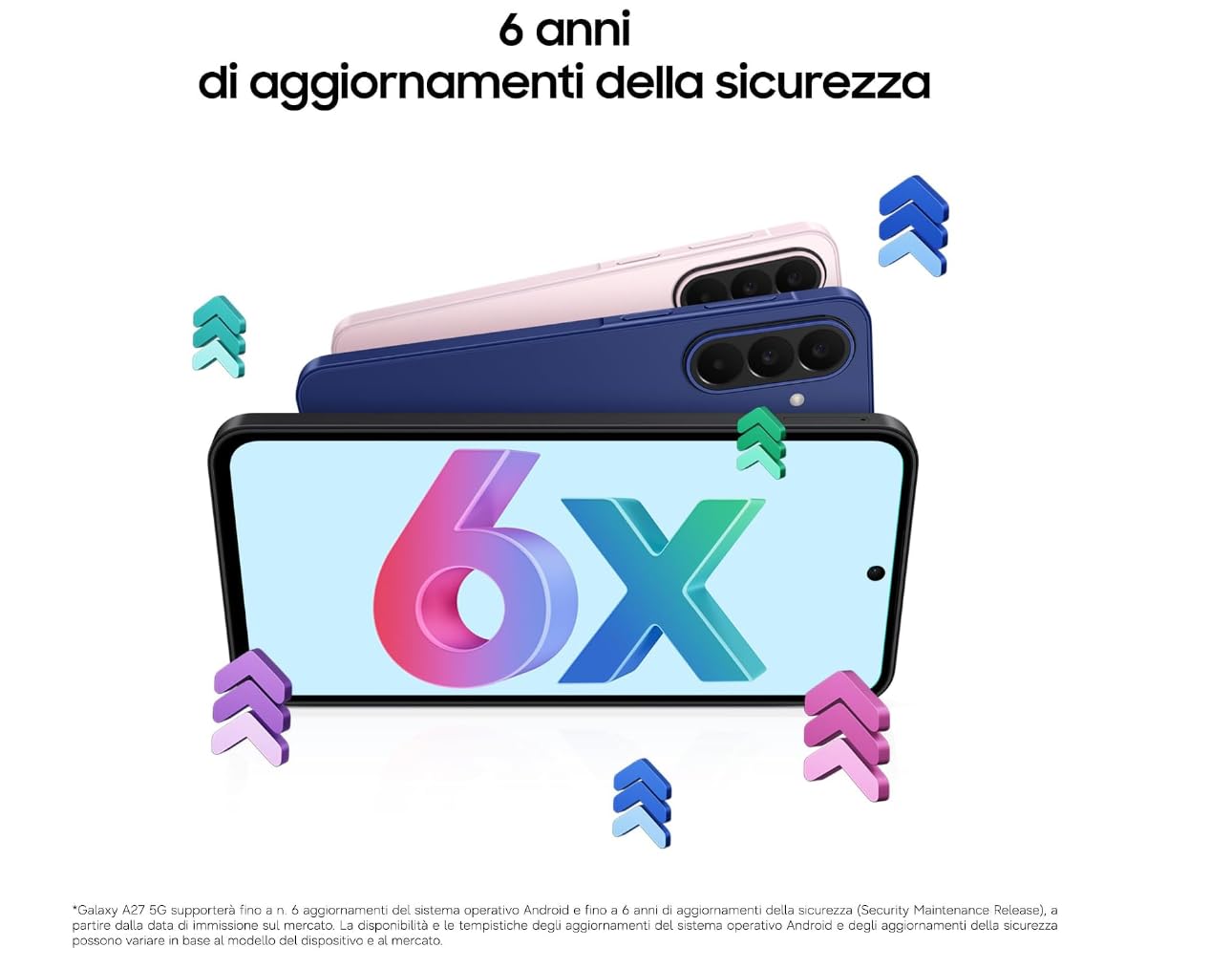 Samsung Galaxy A27 5G, 256GB, RAM 8GB, Black - Garanzia 2 Anni | 2 anni di Garanzia, Smartphone sottile, Cerchia e Cerca, Gomma Oggetto, Trascrizione Vocale, Tripla Camera, IP64, 5.000 mAh