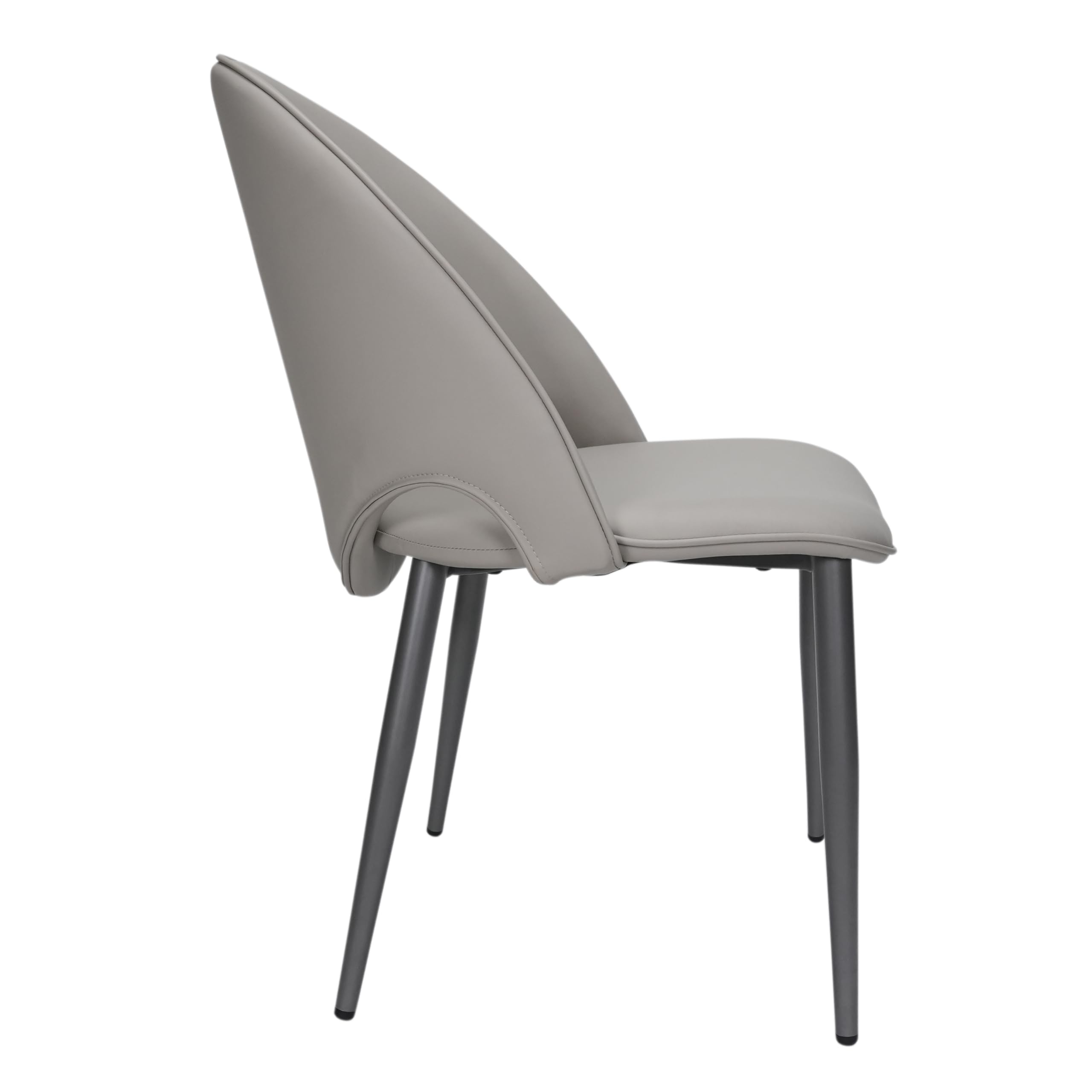 Urbancart Savona Dining Chair | PU Leather Upholstered Cushioned Seat | Anti-Rust Metal Legs | Comfortable & Durable | Modern Chair for Dining Room, Living Room | White 2