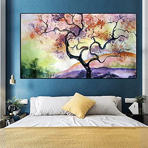 Kit Diamant Peinture 5D Arbre de couleur Carré rond Broderie Mosaïque XXL 70x120cm