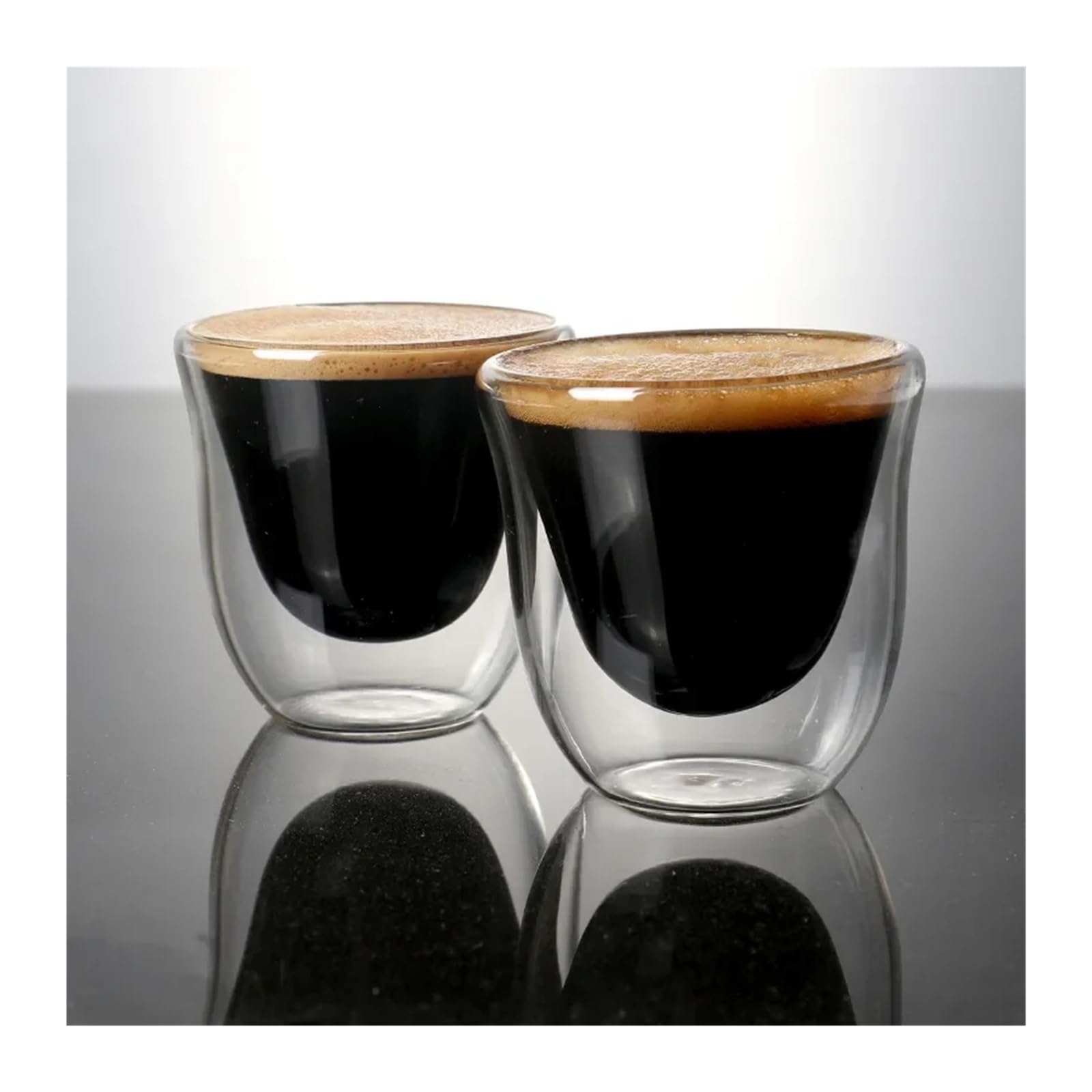 Przezroczysta i żaroodporna podwójna ścianka szklany kubek (300 ml, 4 szt. Cup)